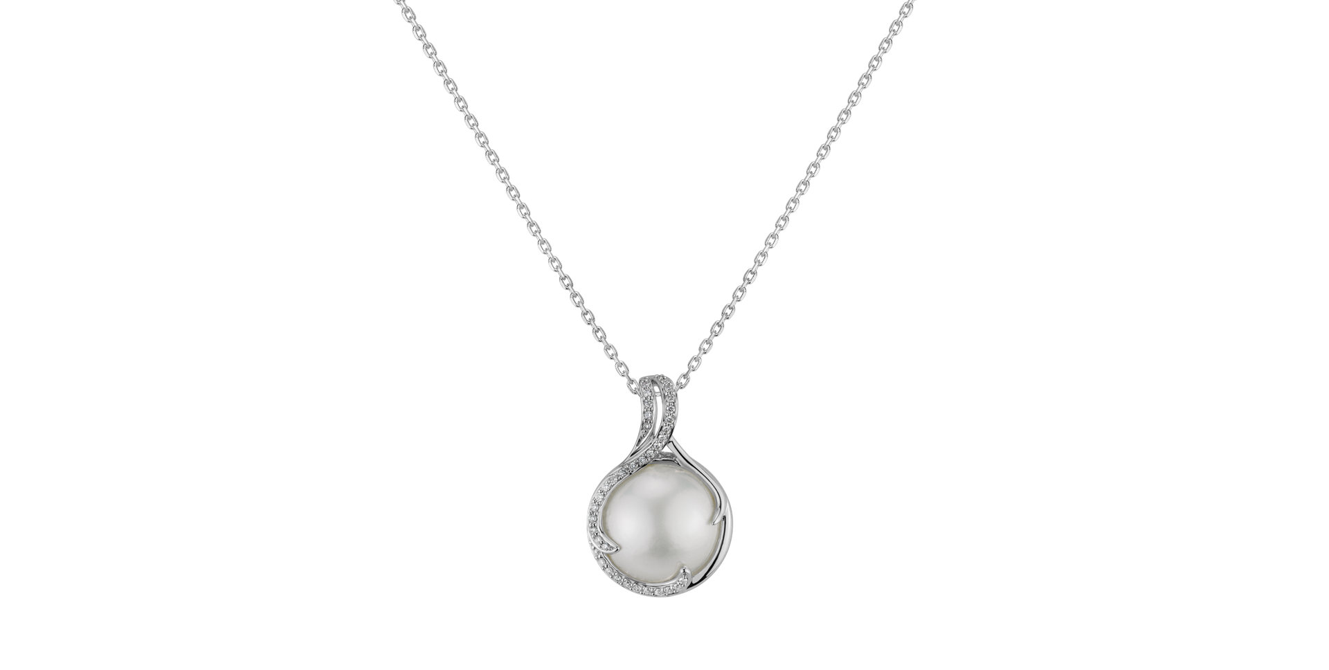 Diamond pendant with Pearl Venus Spell