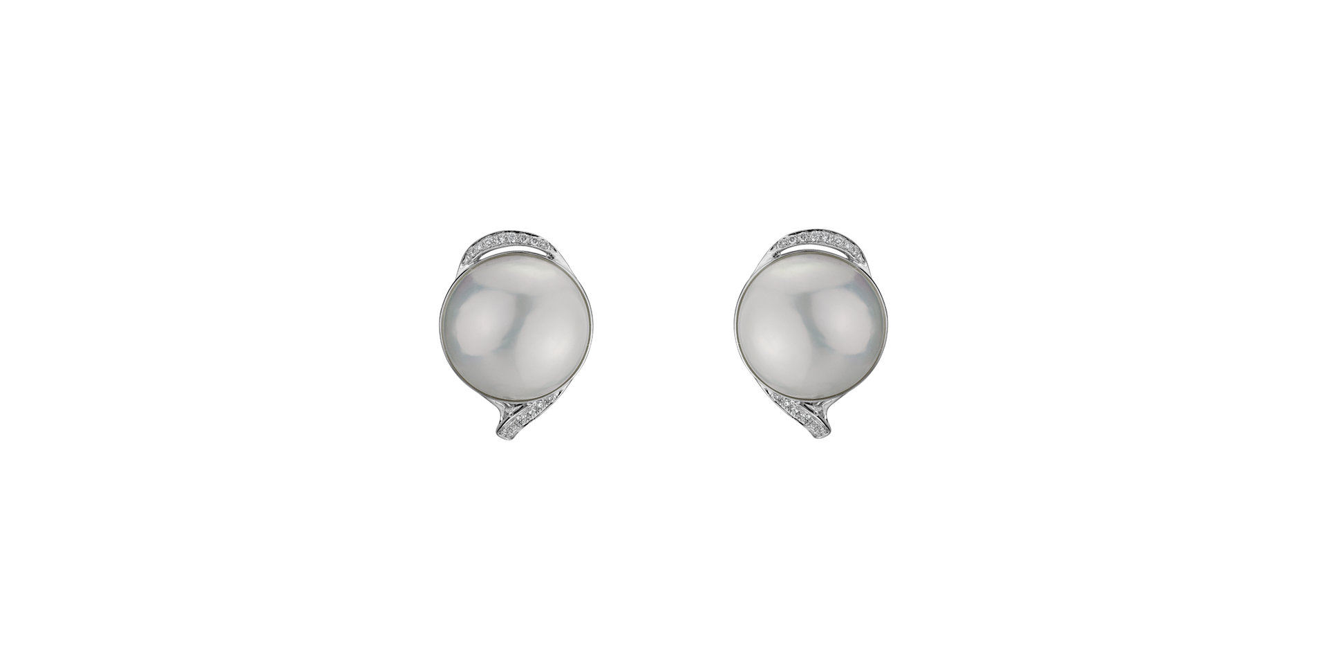 Diamond earrings with Pearl Pearly Melody
