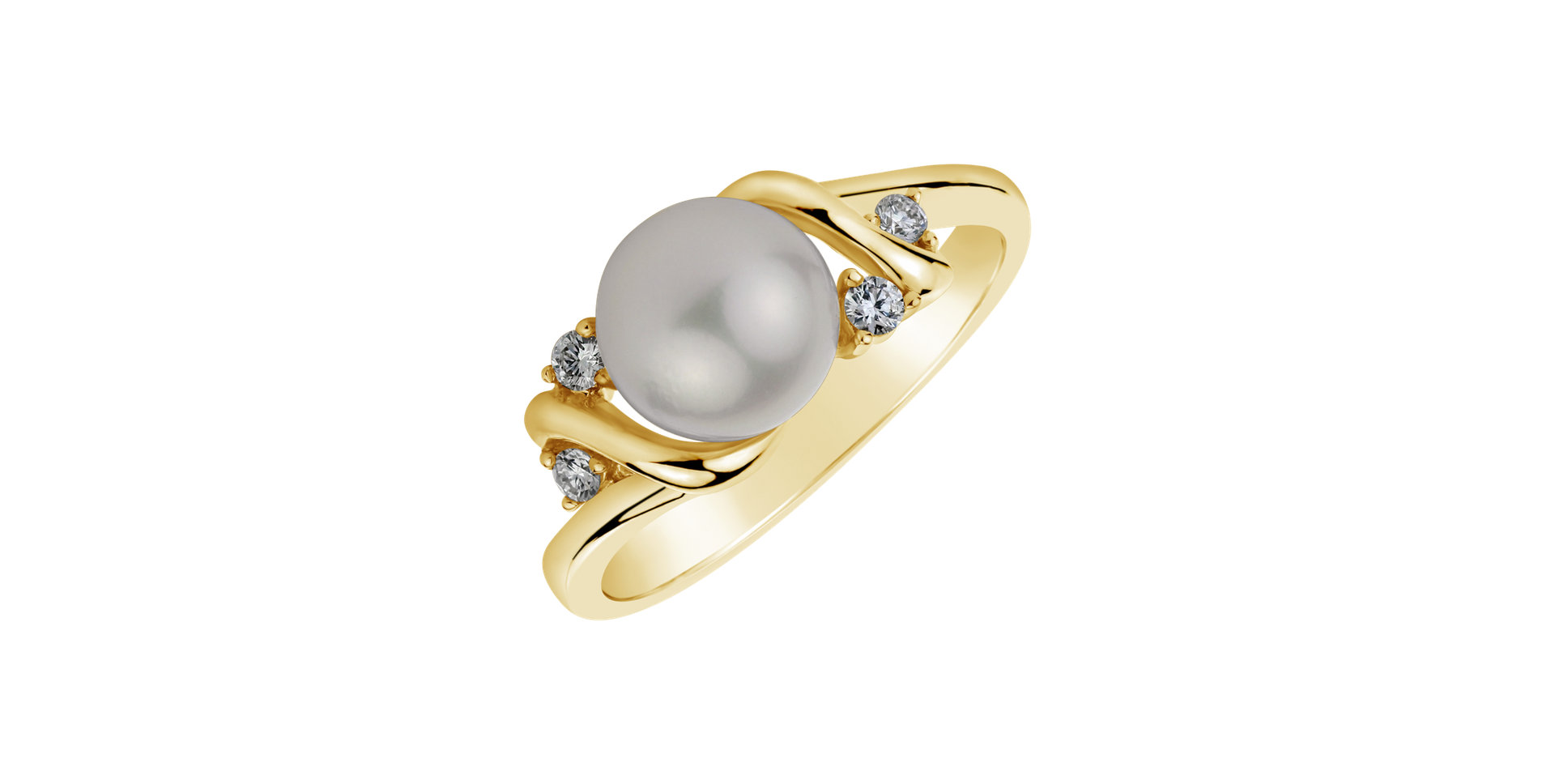 Diamond ring with Pearl Devoted Coast