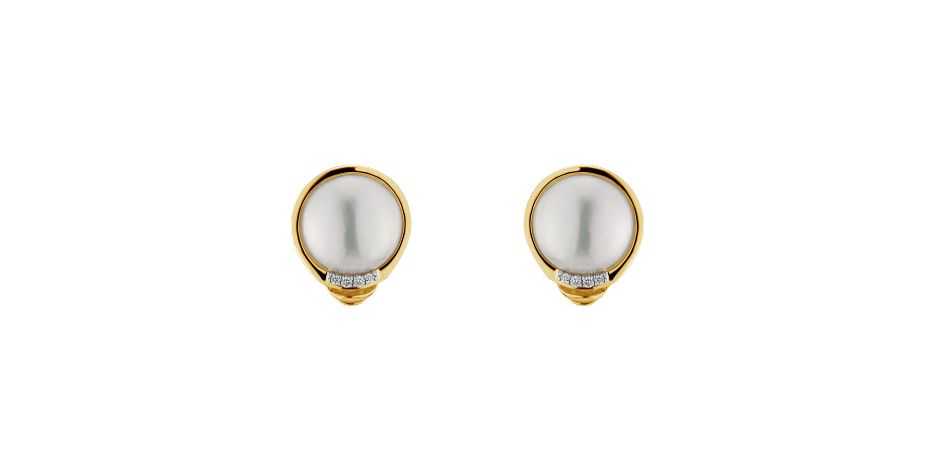 Diamond earrings with Pearl Coast for Luisa