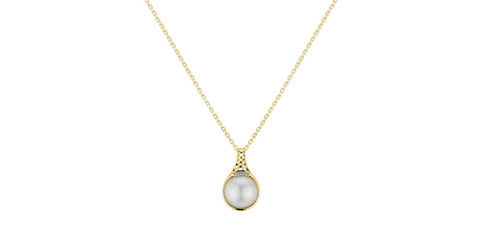 Diamond pendant with Pearl Marley