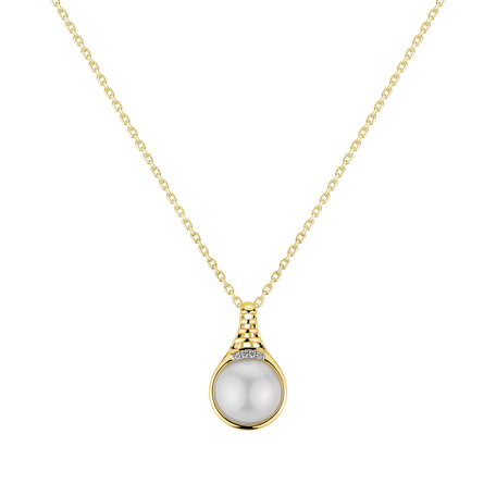 Diamond pendant with Pearl Marley