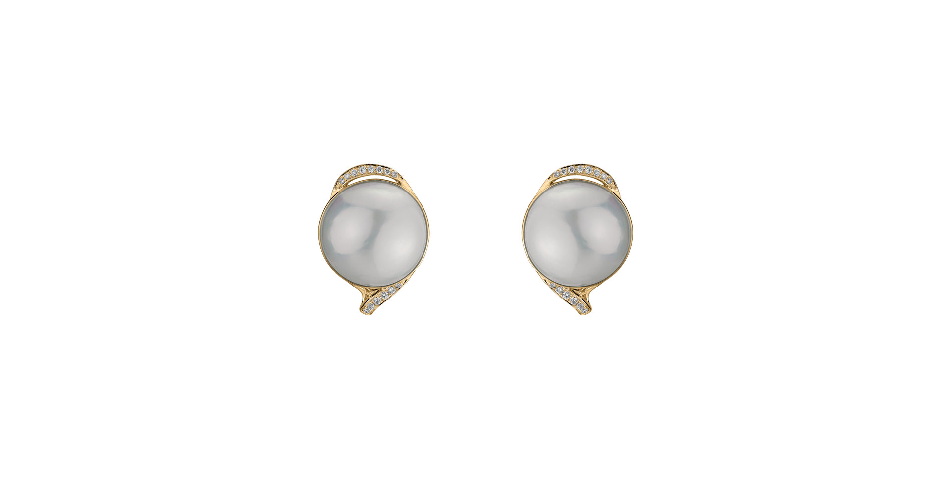 Diamond earrings with Pearl Pearly Melody