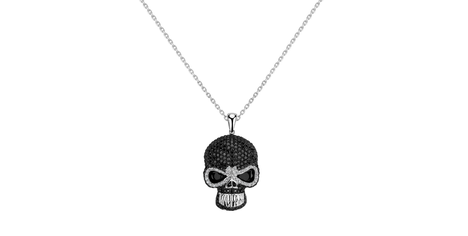 Pendant with black and white diamonds Escape of Death