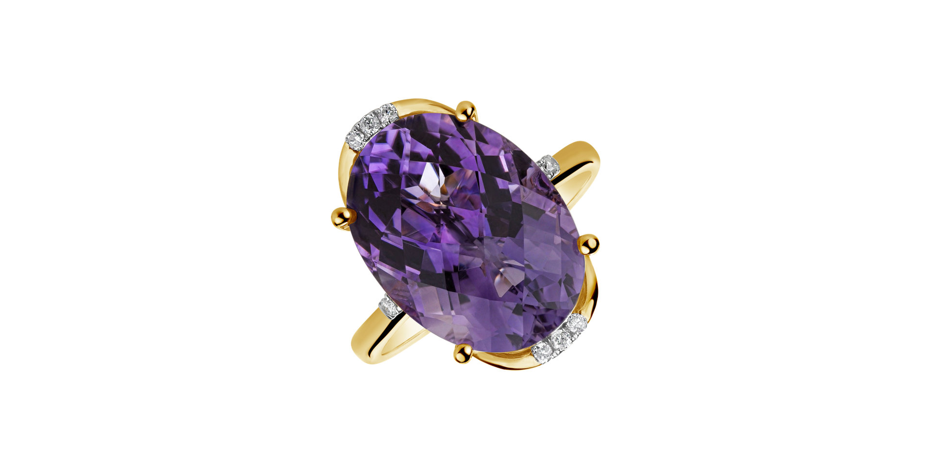 Diamond rings with Amethyst Adrian
