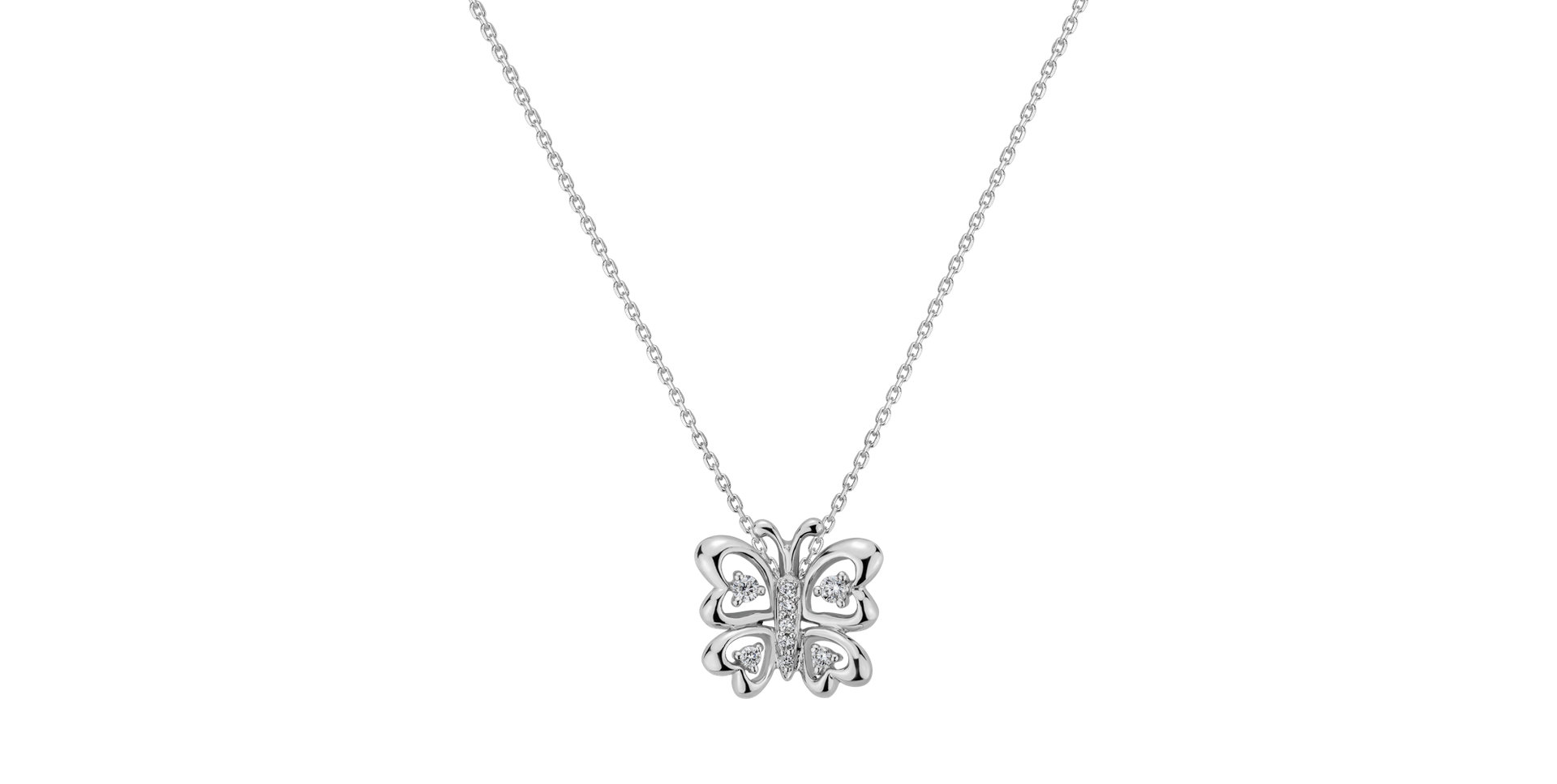 Diamond pendant Wings of Elegance