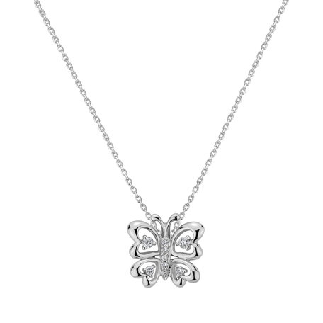 Diamond pendant Wings of Elegance