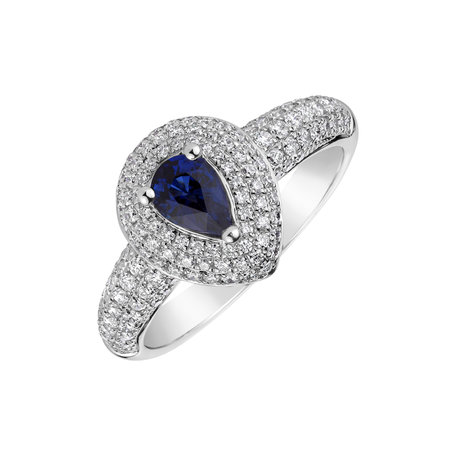 Diamond ring with Sapphire Margo