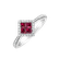 Diamond ring with Ruby Ninfe4