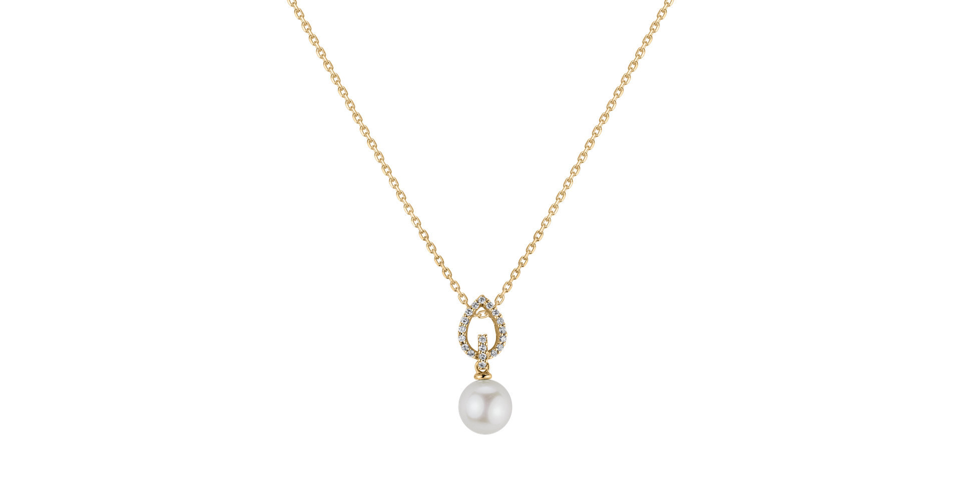 Diamond pendant with Pearl Fairfax