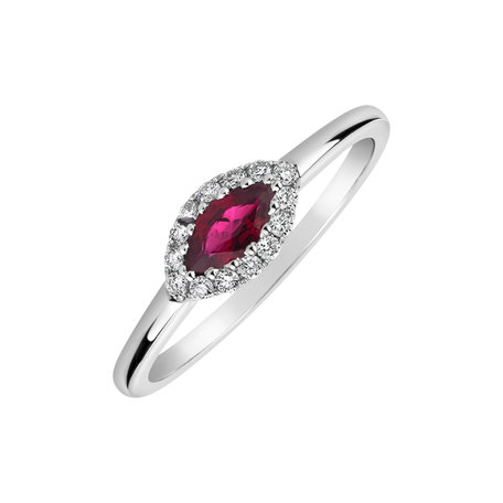 Diamond ring with Ruby Roxanne