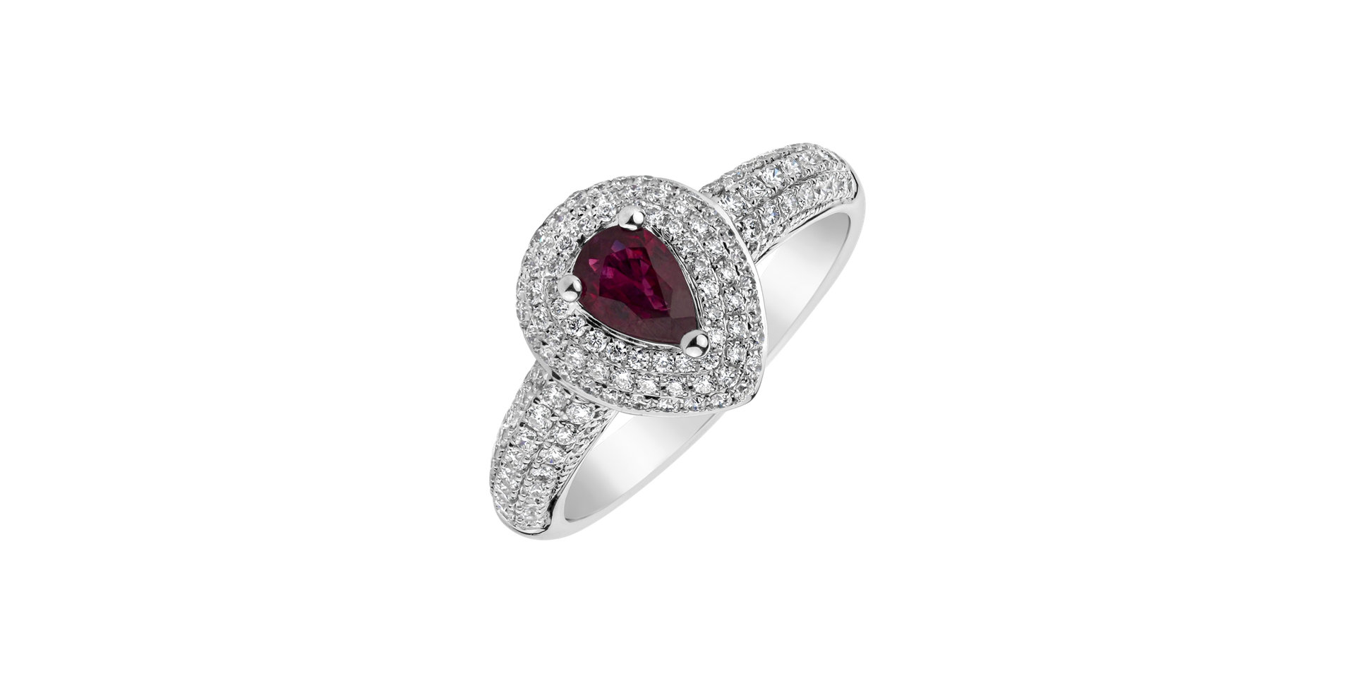 Diamond ring with Ruby Margo