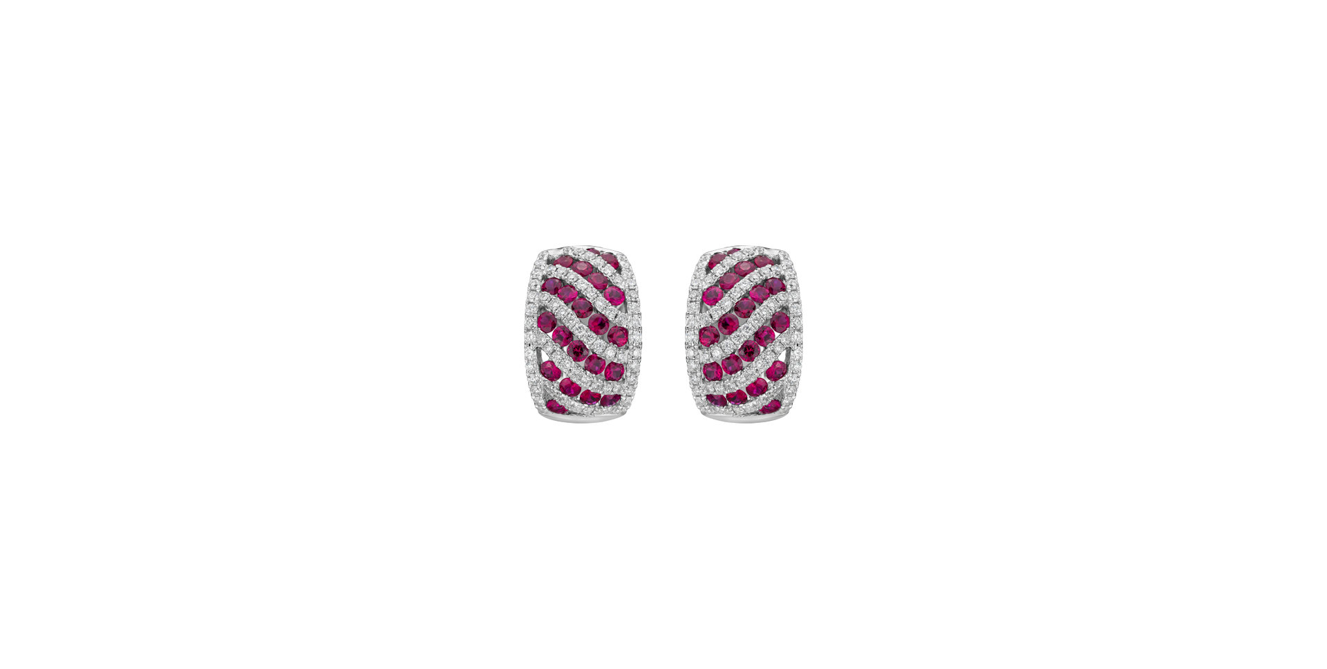 Diamond earrings and Ruby Cassia