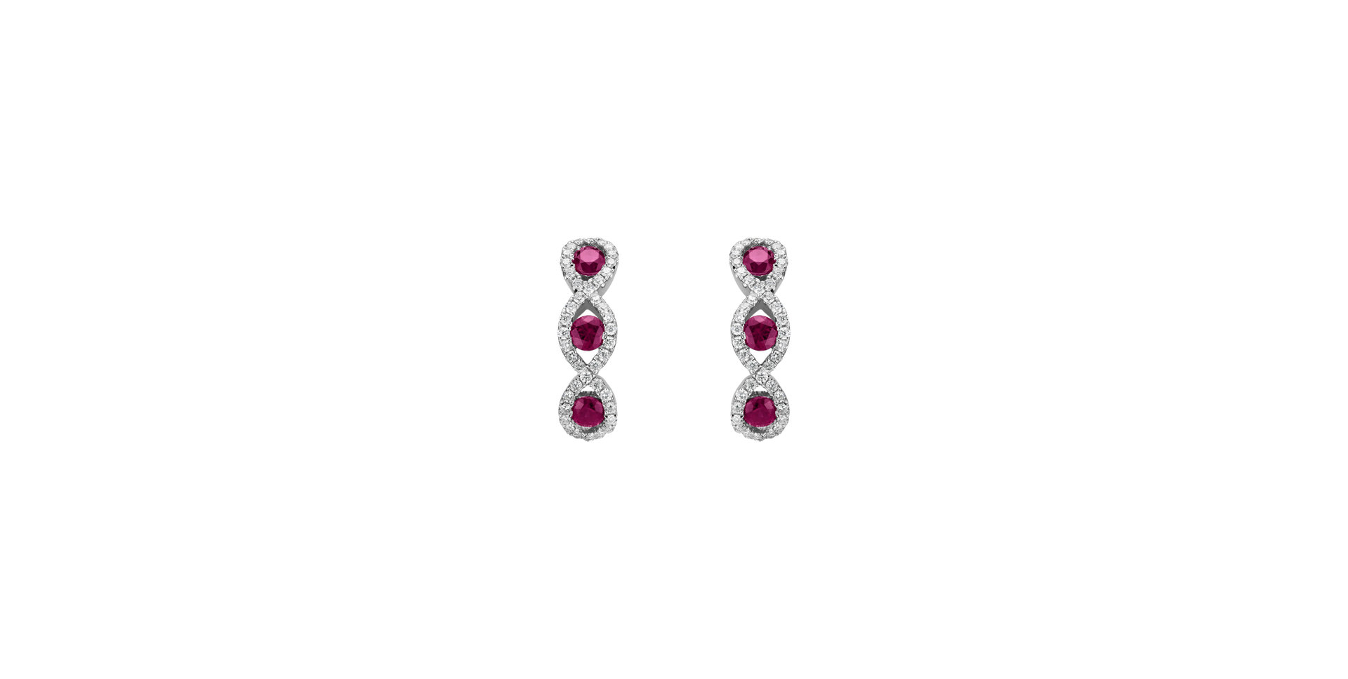 Diamond earrings and Ruby Nevaeh