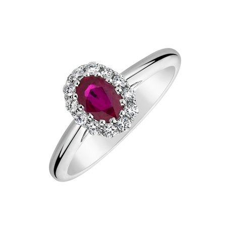 Diamond ring with Ruby Mazthoril