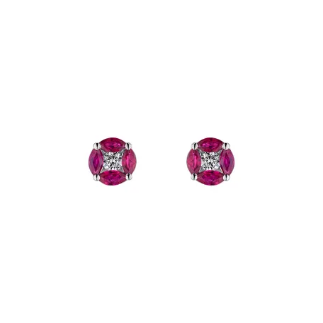 Diamond earrings and Ruby Benedict