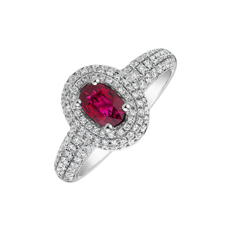 Diamond ring with Ruby Anjelica