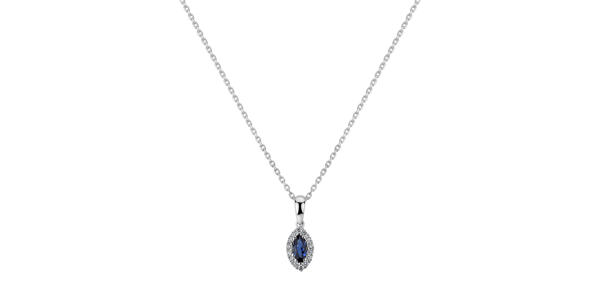 Diamond pendant with Sapphire Ramon