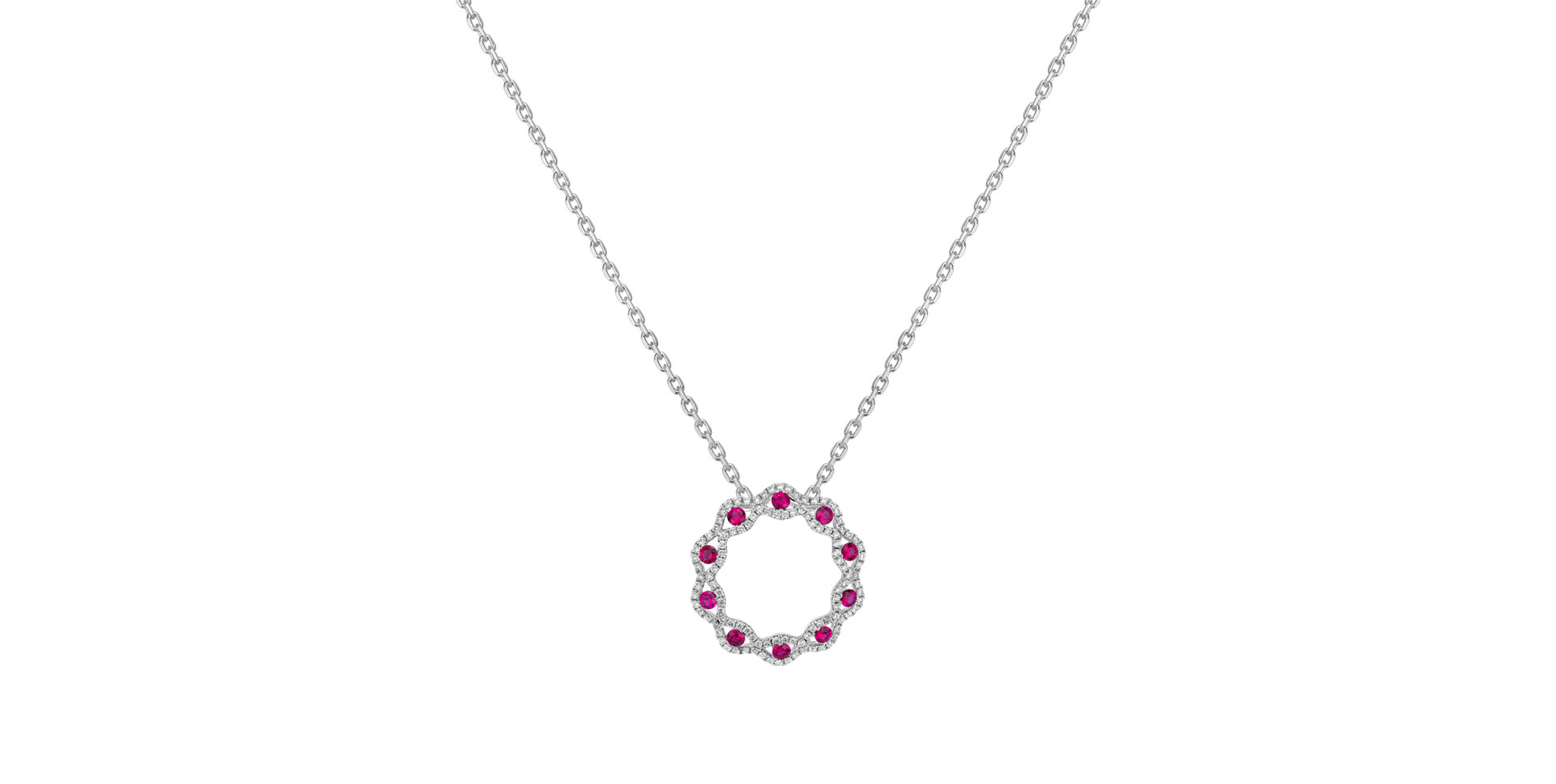 Diamond pendant with Ruby Laronda