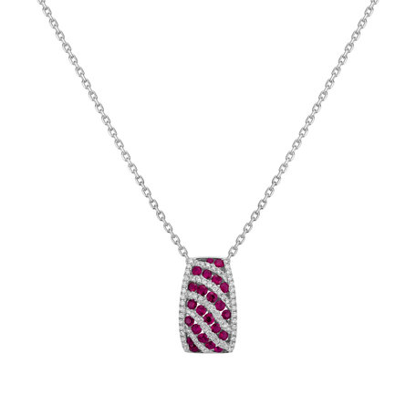 Diamond pendant with Ruby Alexandria