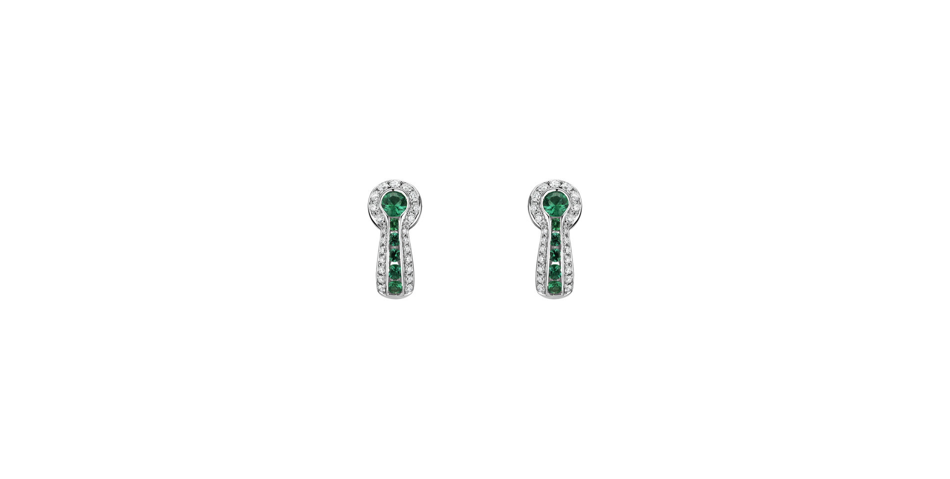 Diamond earrings and Emerald Kayden