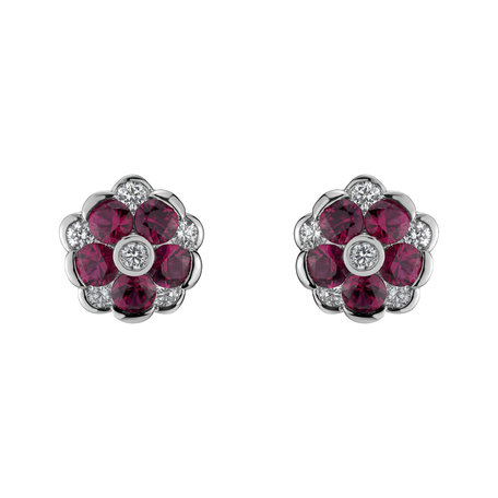Diamond earrings and Ruby Ruby Mood