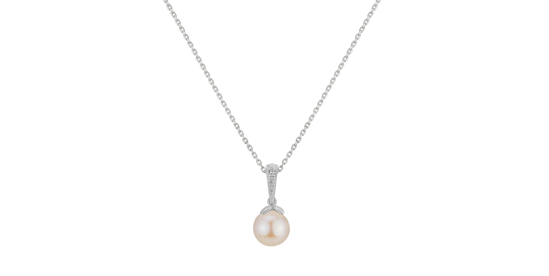 Diamond pendant with Pearl Pearly Delight