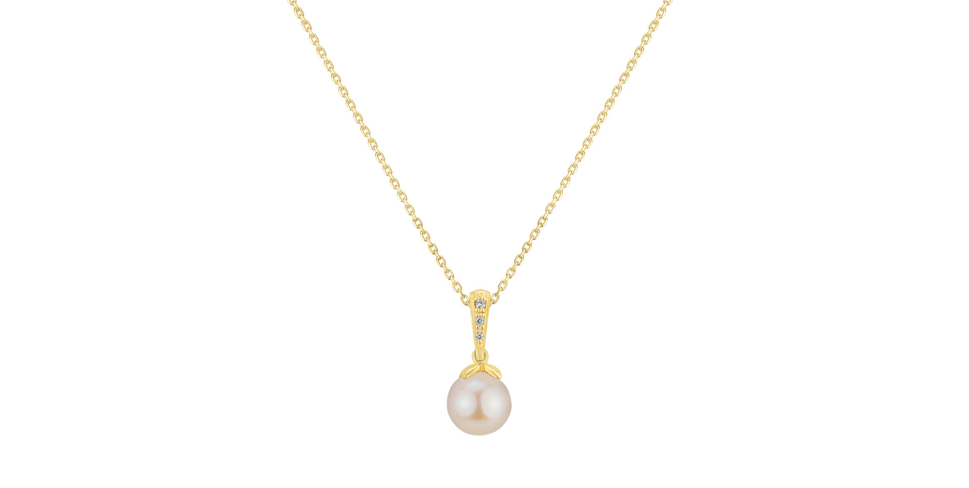 Diamond pendant with Pearl Pearly Delight