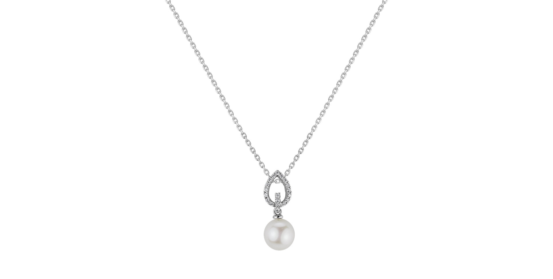 Diamond pendant with Pearl Fairfax