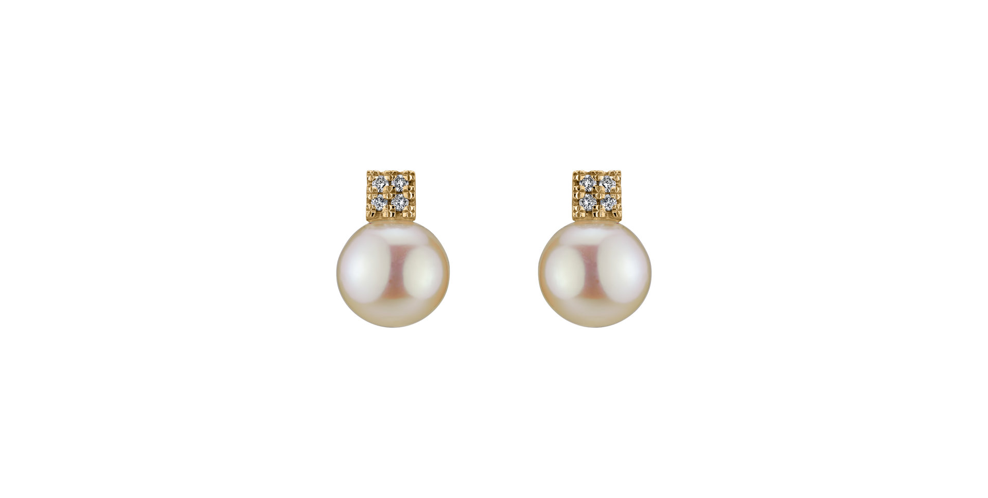 Diamond earrings with Pearl Pearl Fairytale