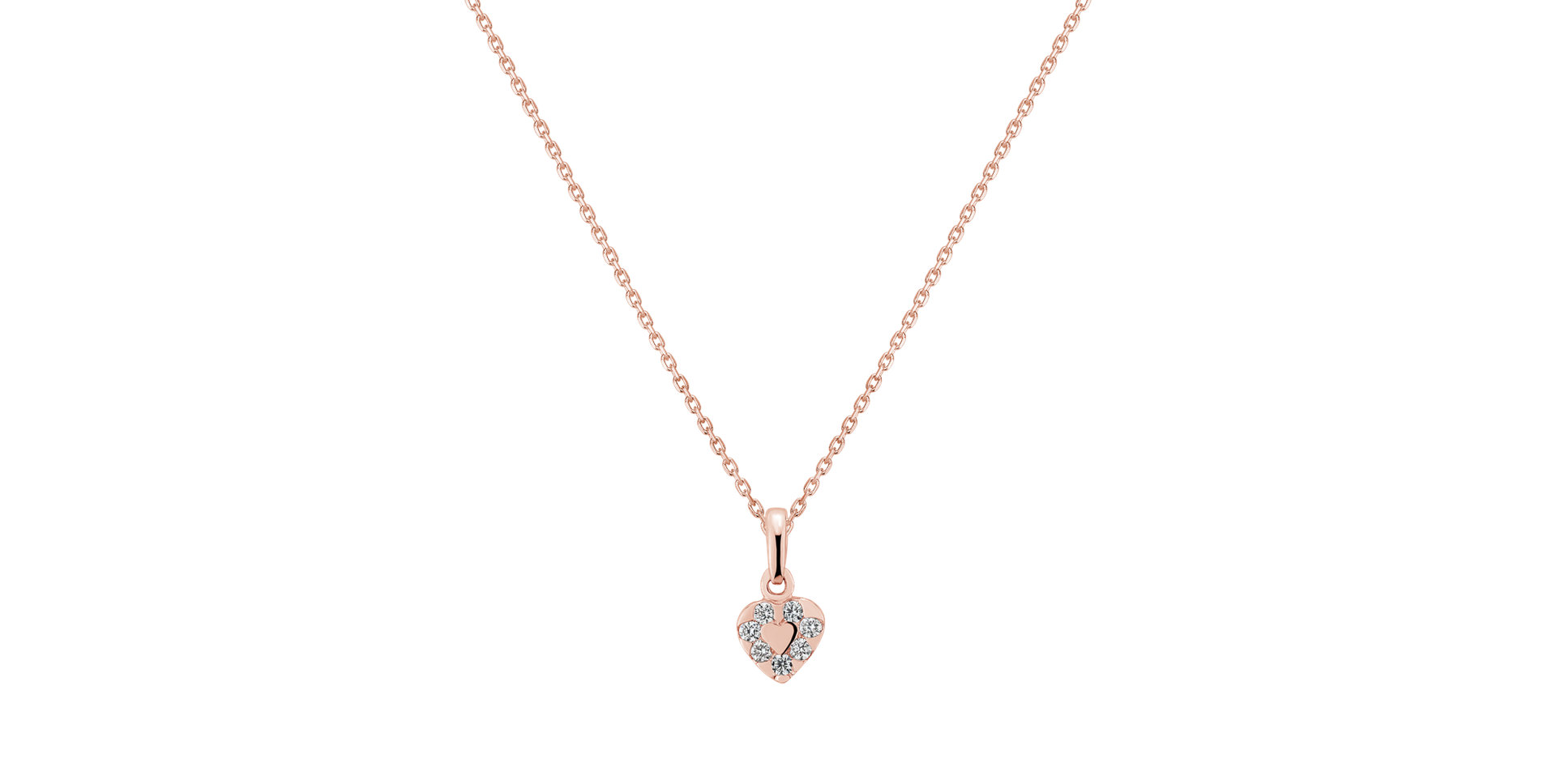 Diamond pendant Cuore Rosa