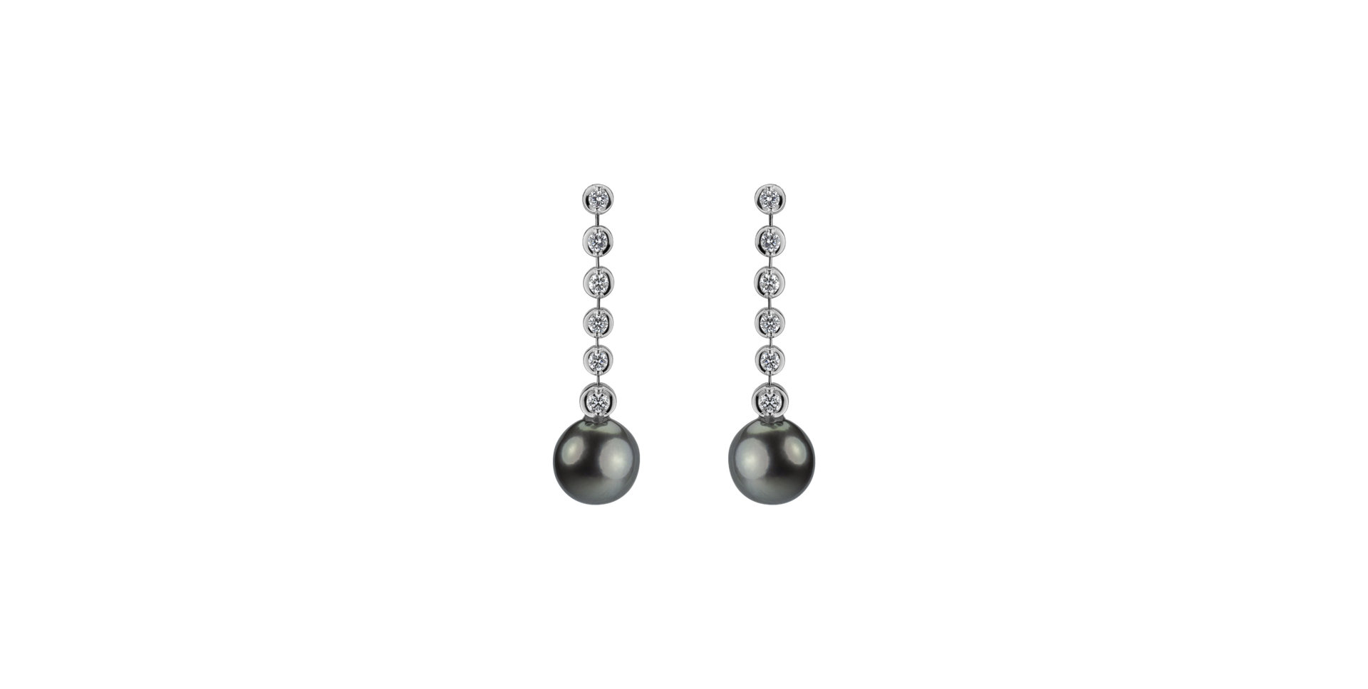 Diamond earrings with Pearl Danatile