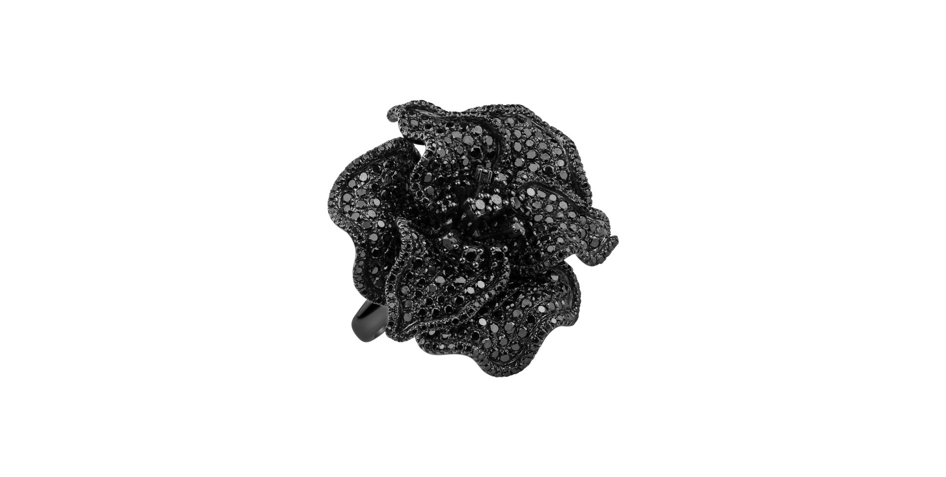 Ring with black diamonds Night Eminence