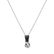Necklace with black and white diamonds Hand of power3