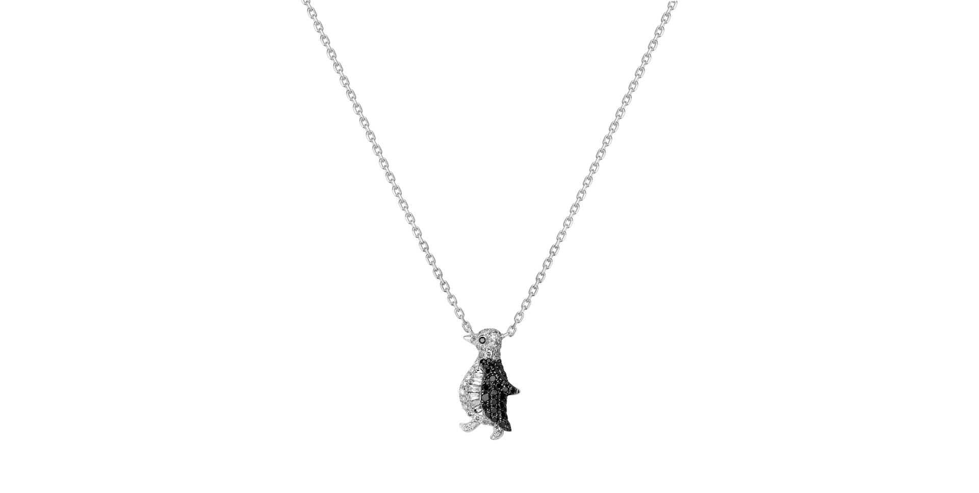 Necklace with black diamonds Glossy Penguin