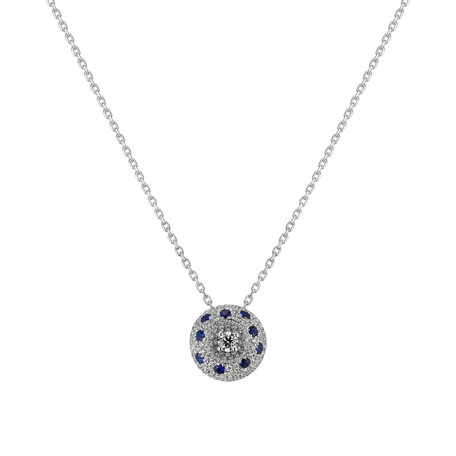 Diamond pendant with Sapphire Diaona