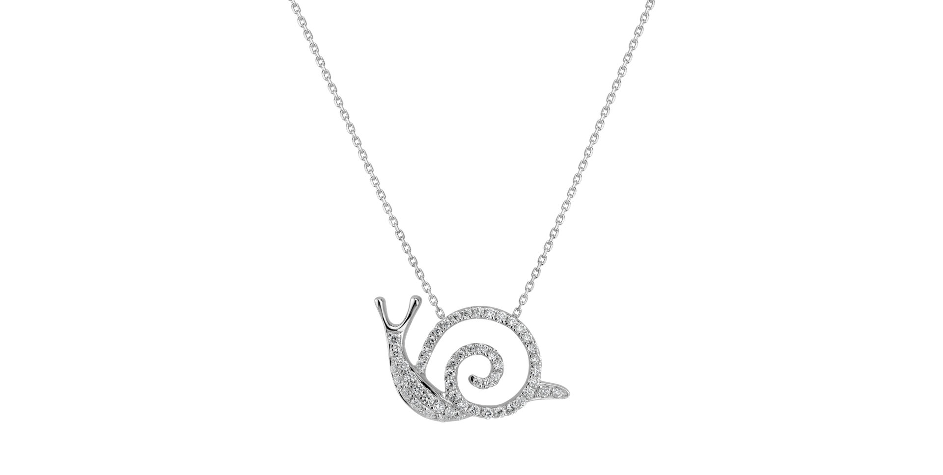 Diamond pendant Snail Shell