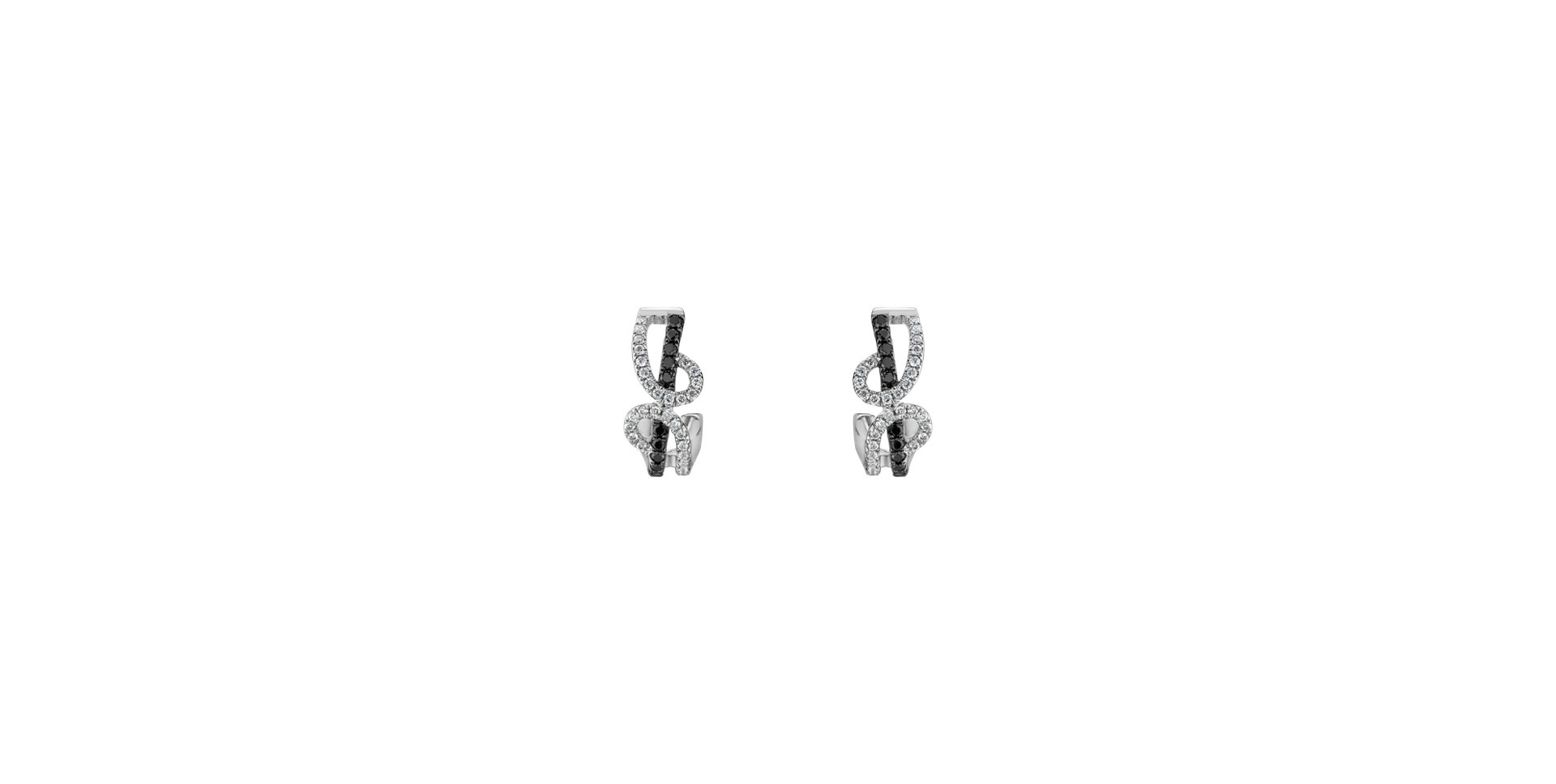 Earrings with black and white diamonds Norvin