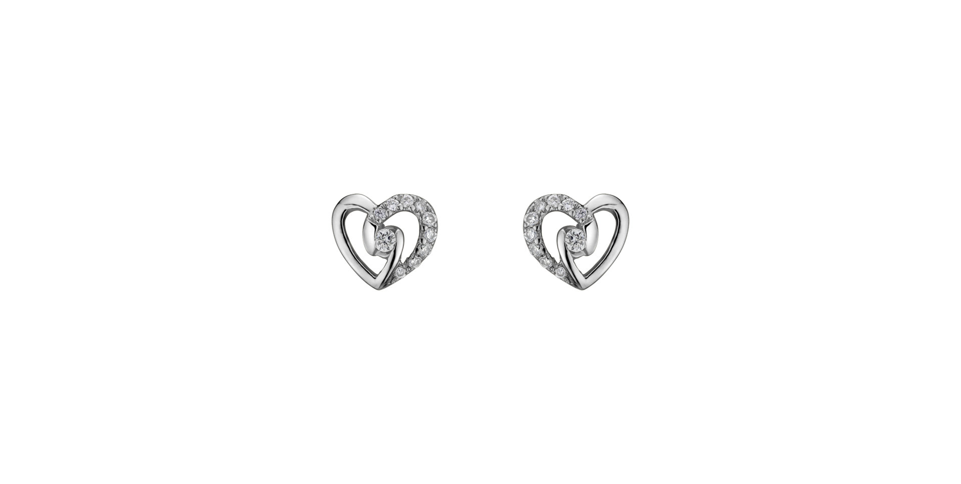 Diamond earrings Stormy Hearts