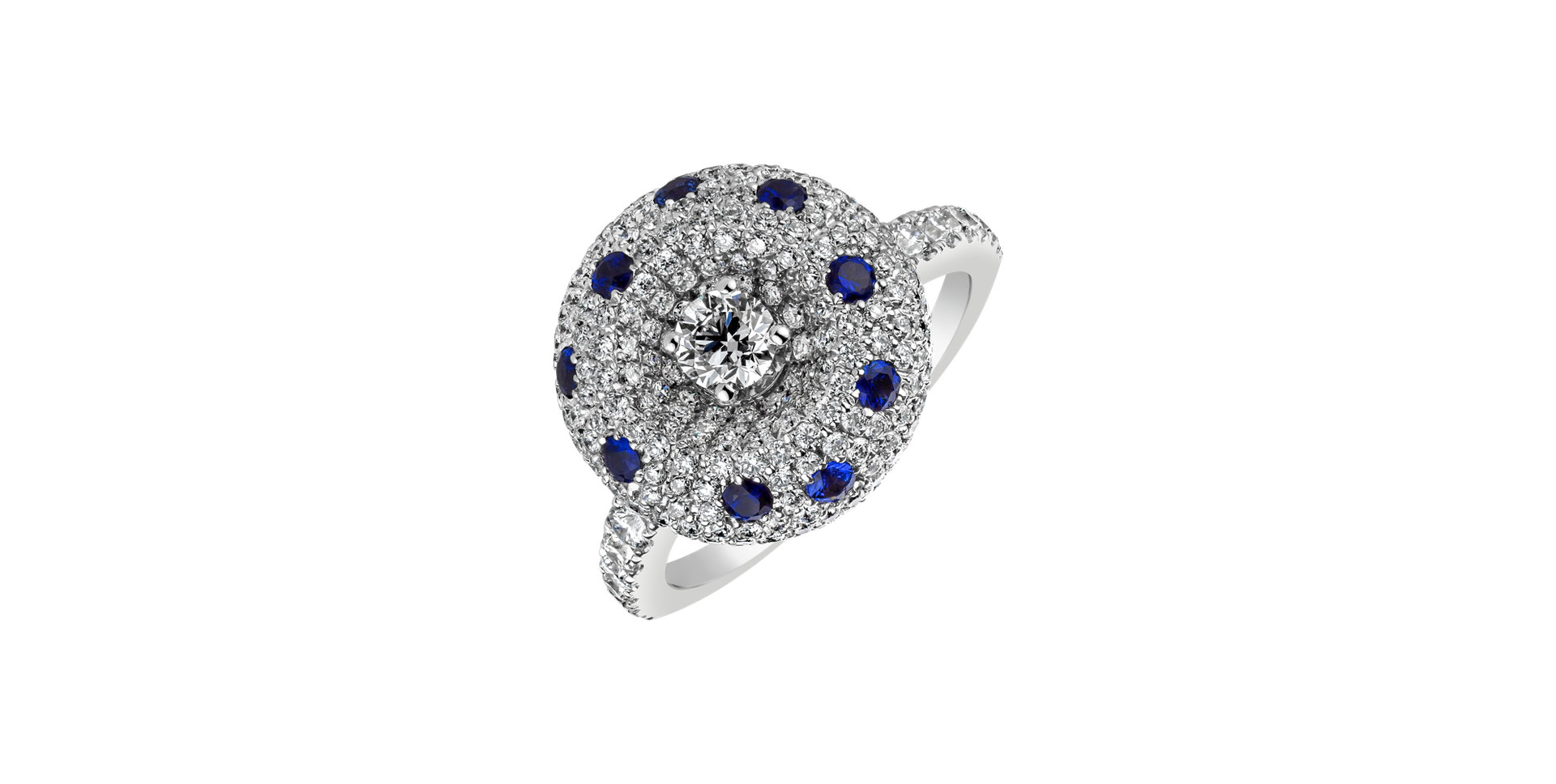 Diamond ring with Sapphire Miranda