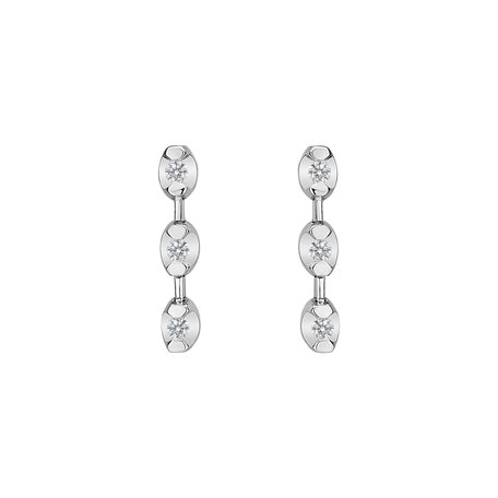 Diamond earrings Hanging Marbles