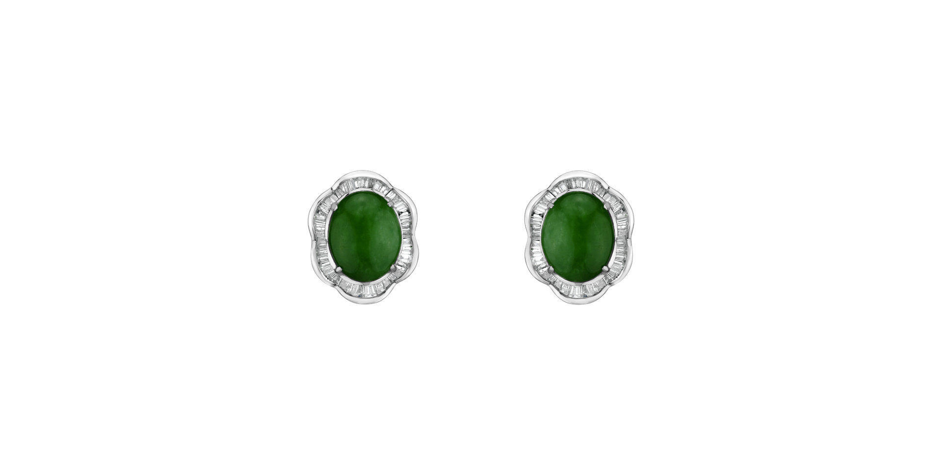 Diamond earrings with Jade Rishi