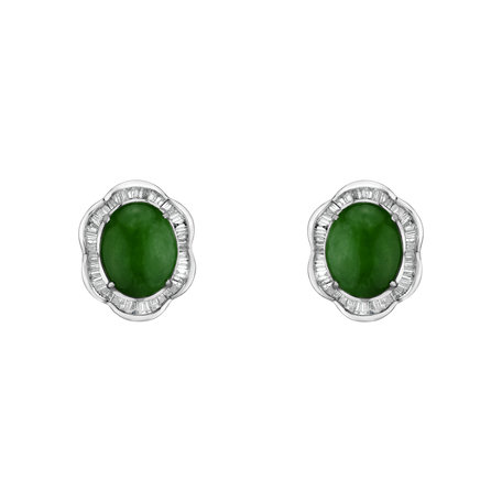 Diamond earrings with Jade Rishi