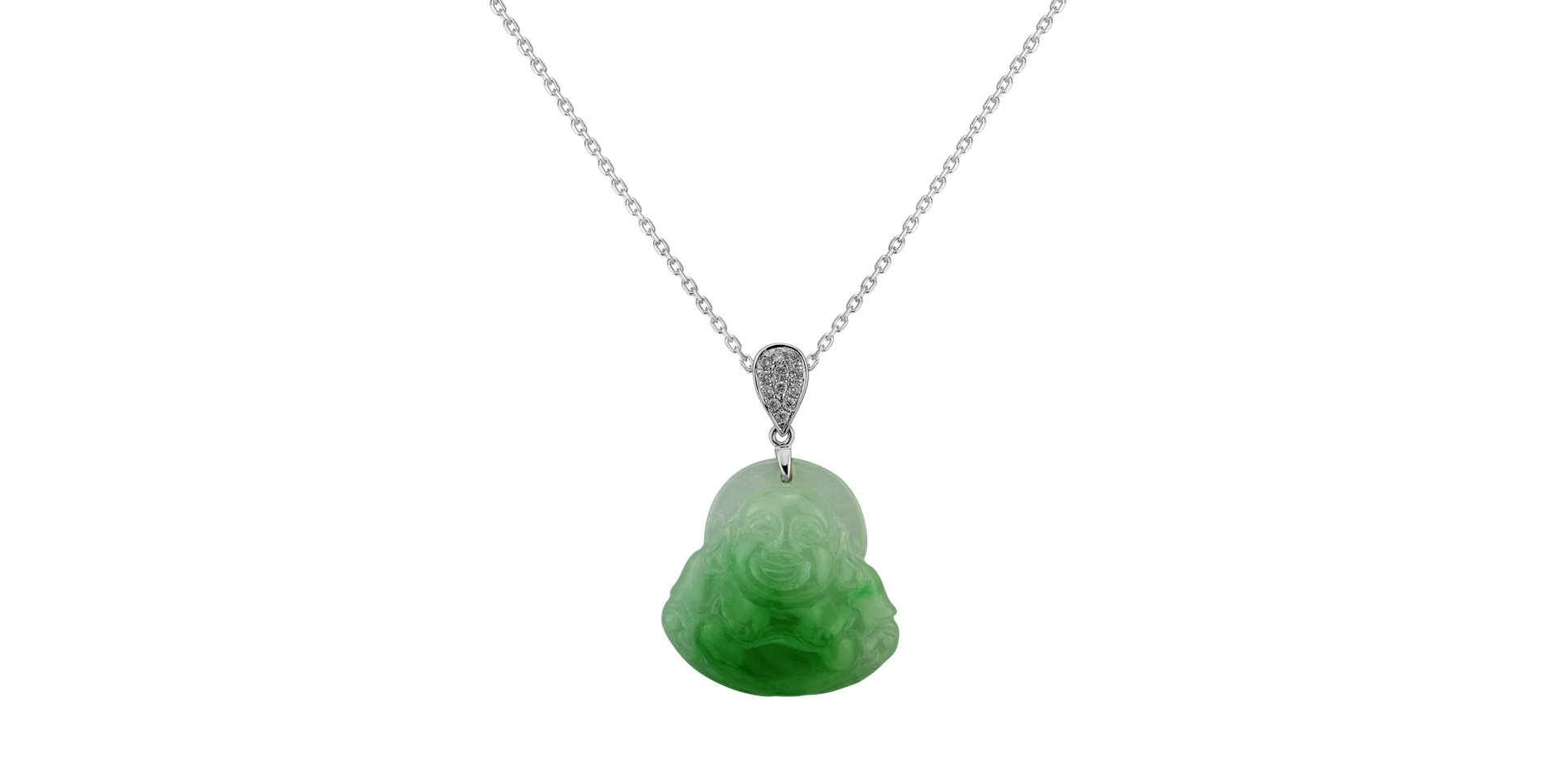 Diamond pendant with Jade Noble Glow