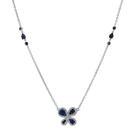 Diamond necklace with Sapphire Chamaedrys