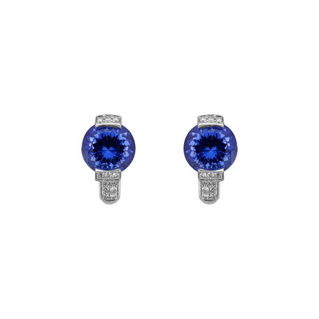 Diamond earrings with Tanzanite Iphigena