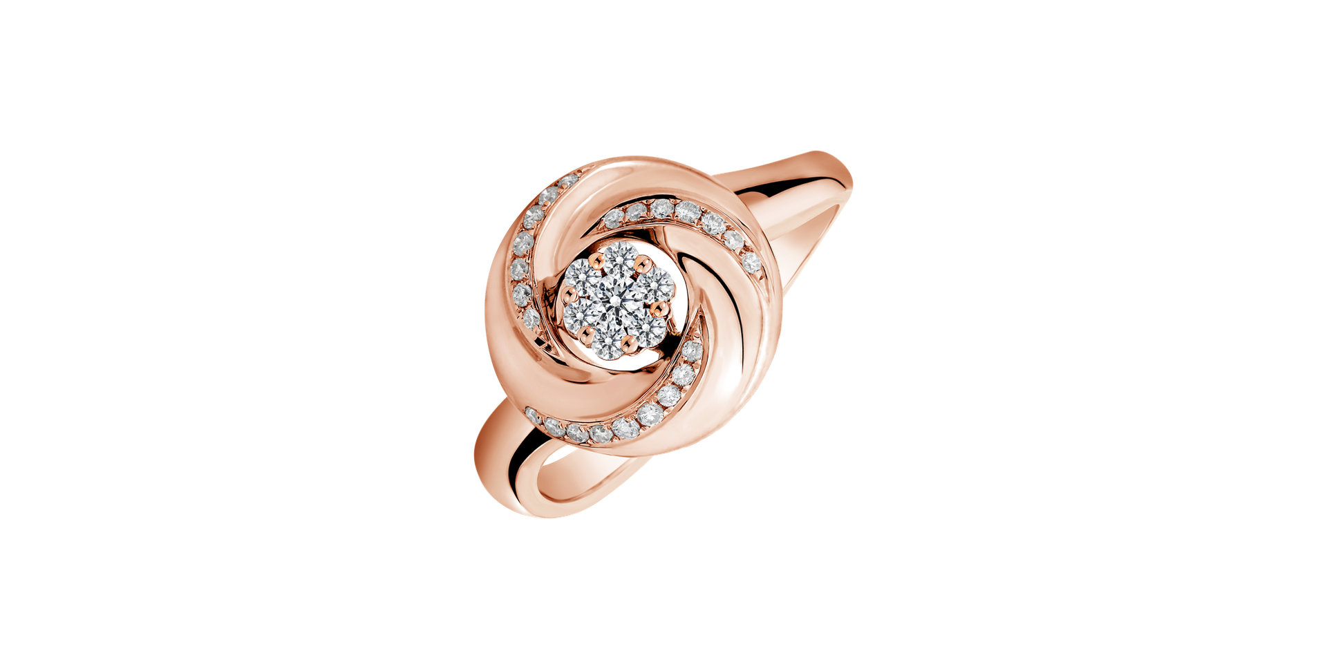 Diamond ring Flower Swirl
