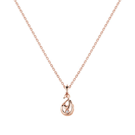 Diamond pendant Secret Swan