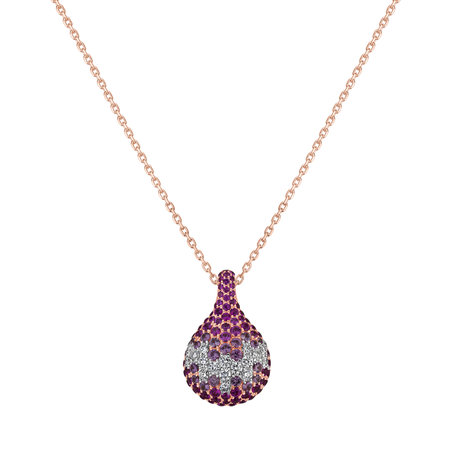Diamond pendant with Sapphire Sapphire Charm