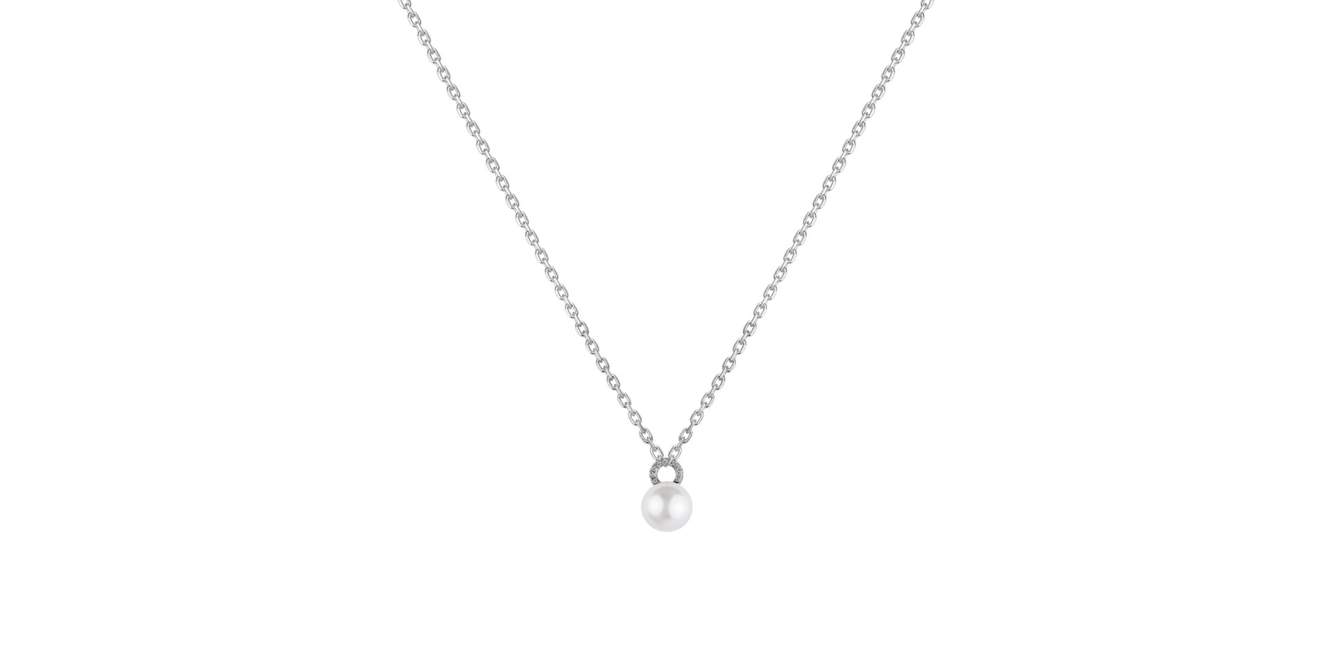 Diamond pendant with Pearl Suven